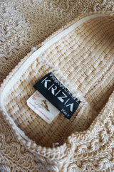 1980s Stretch Knit & Cord Kritzia Mini Skirt