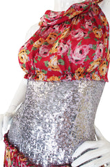 1990s Silk & Sequin Dolce and Gabbana dress