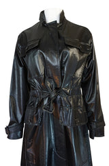 Documented 1973 Yves Saint Laurent Patent Finish Trench