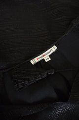Fall 1977 Yves Saint Laurent Black Lame Thread Silk Top