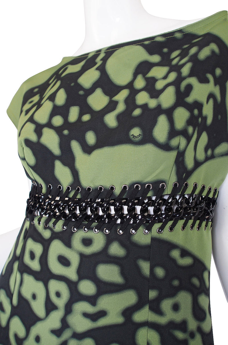Resort 2009 Prada Shift Dress With Chain Insets