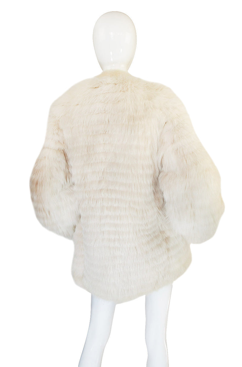 1978 Yves Saint Laurent Feather Fox & Mink Fur Jacket