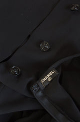 1980s Chanel Sheath Dress Logo Buttons