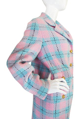 1996 Pastel Runway Chanel Coat w Cabochon Buttons