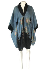 1920s Fully Reversible Printed Tissue Silk Japanese Tourist Kimono Jacket