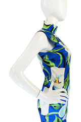 1990s Dolce and Gabbana Stretch Silk Floral Dress