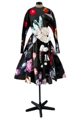 Gorgeous Fall 2019 Prada Cotton Floral Dress with Elaborate Floral Applique