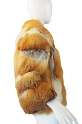 1970s Red Fox & Leather Jacket