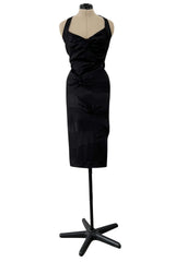 Ad Campaign Fall 2003 Christian Dior by John Galliano Runway Black Silk Halter Dress