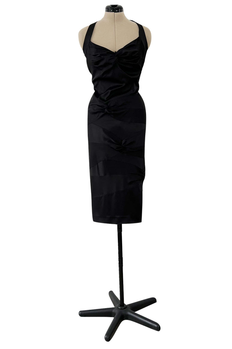 Ad Campaign Fall 2003 Christian Dior by John Galliano Runway Black Silk Halter Dress