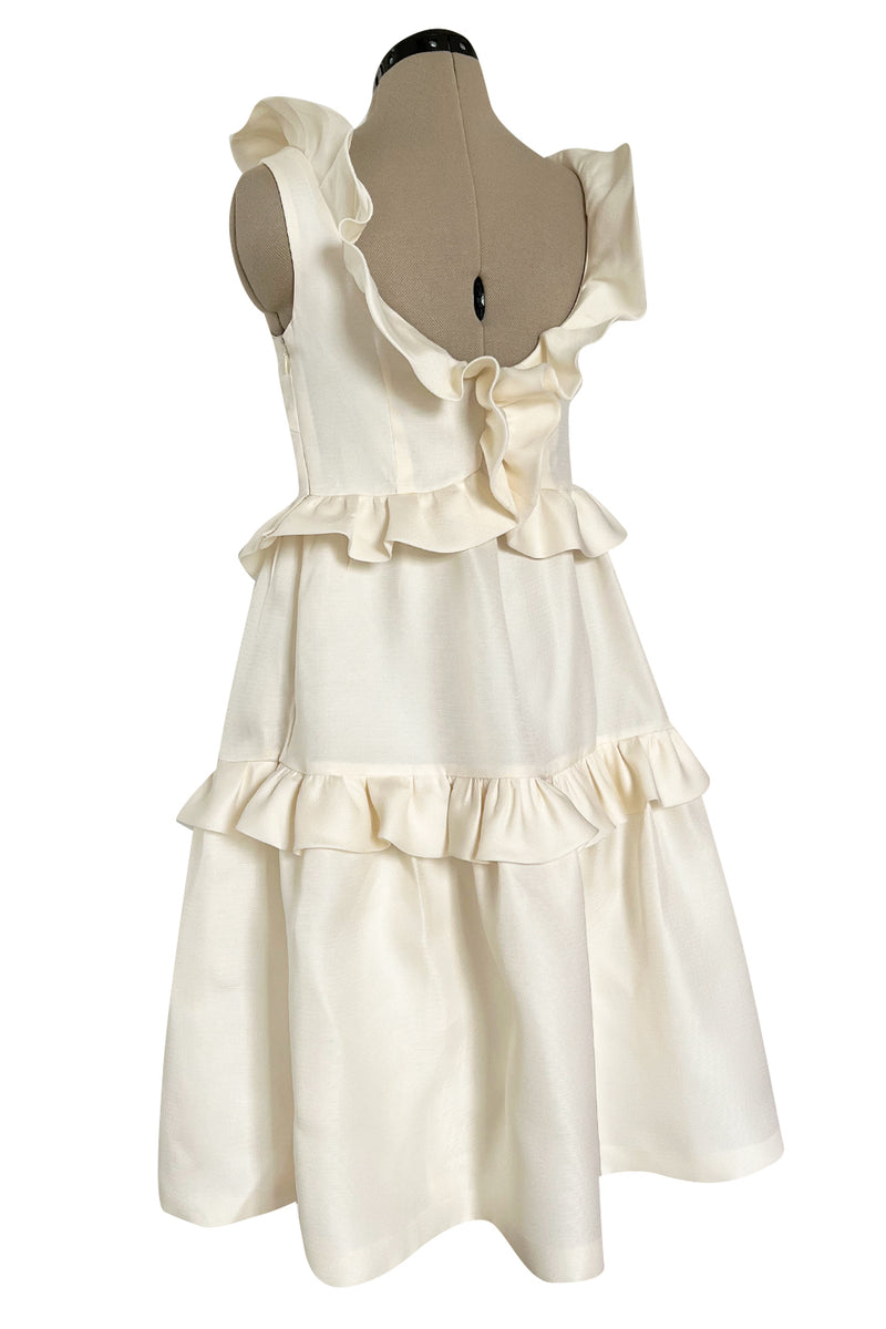 Prettiest Resort 2009 Christian Dior by John Galliano Runway Look 9 Ivory Silk Gazaar Baby Doll Dress