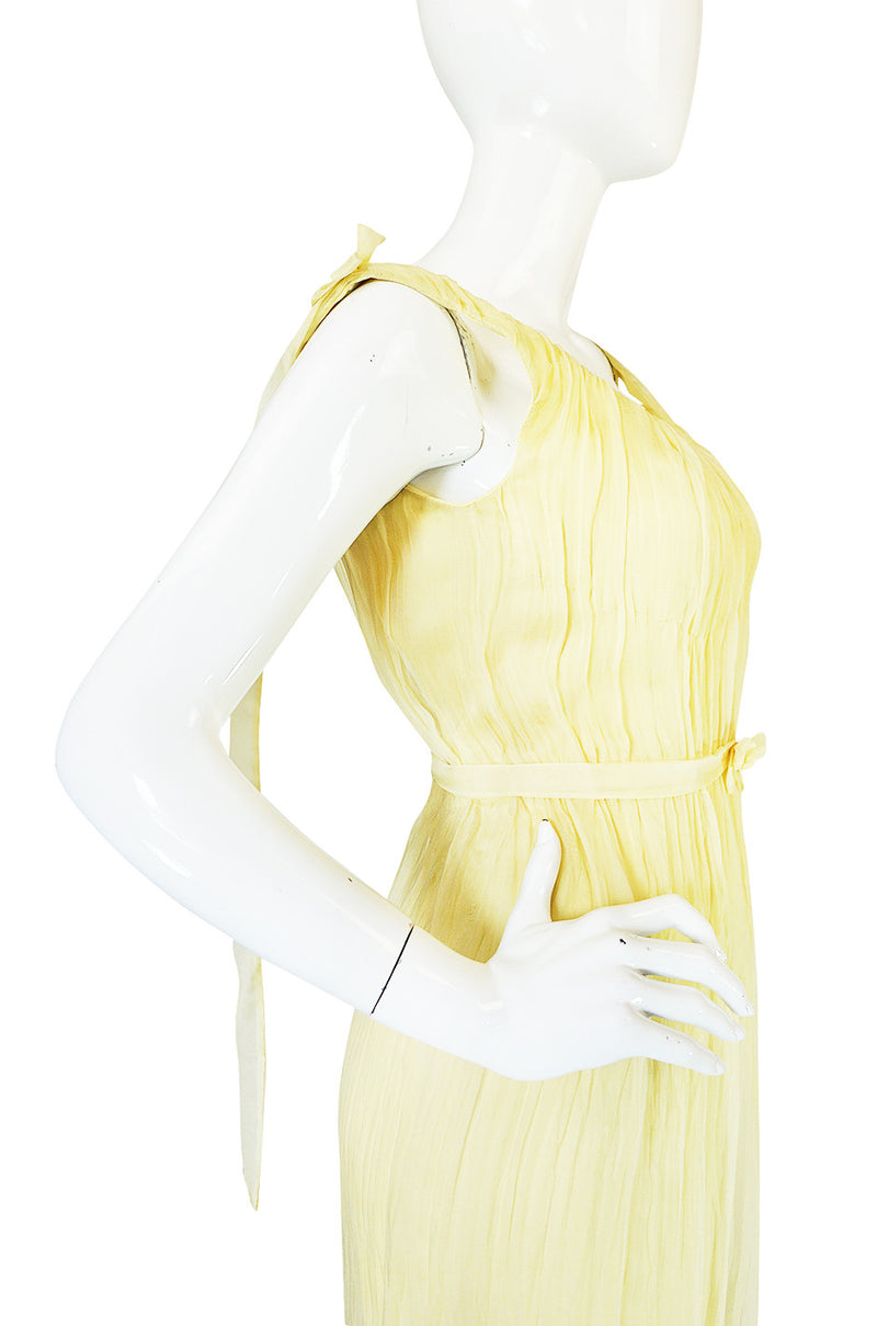 F/W 2005 Alexander McQueen Documented Runway Yellow Silk Dress