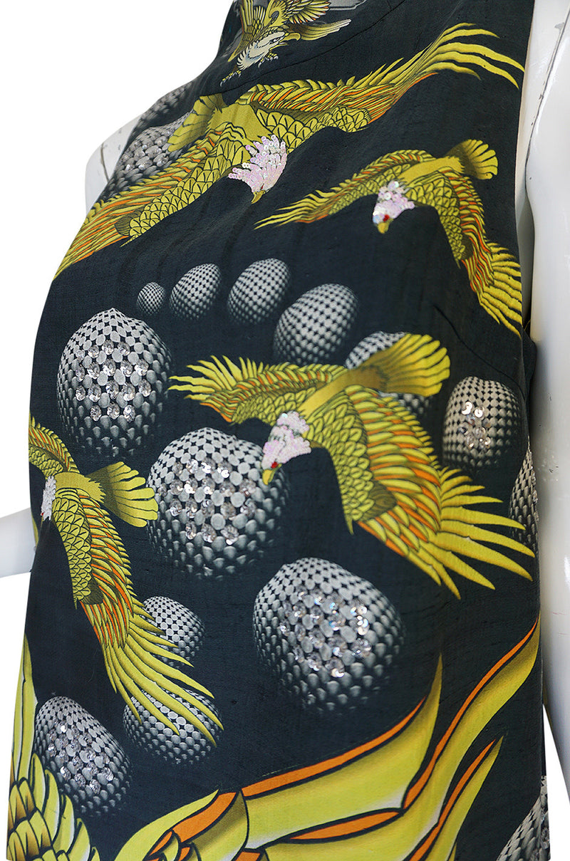 Recent Manish Arora Beaded & Sequin Eagle Print Dress