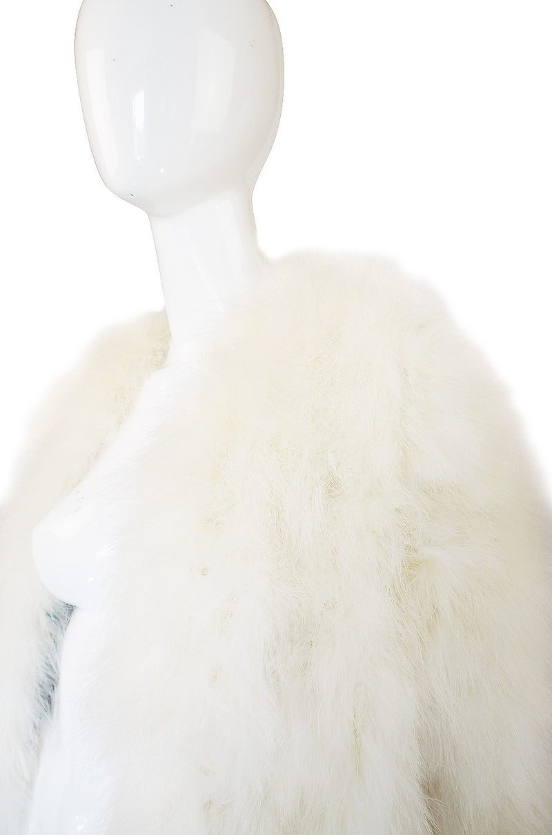 1973 Donald Brooks Ostrich Feather Maxi Coat