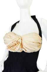 c1947 Pale Blush Pink "Petal" Bust Fitted Silk Dress
