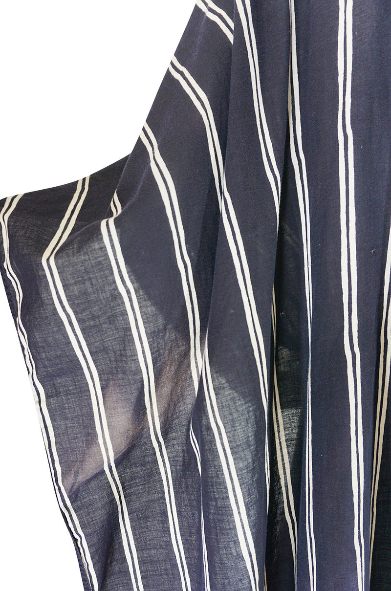 1970s Graphic Black & White Bill Tice Caftan Cover Up