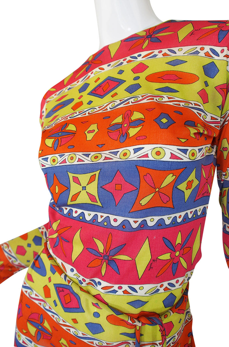 1960s Silk Jersey Pucci with Crystal Coppola Belt