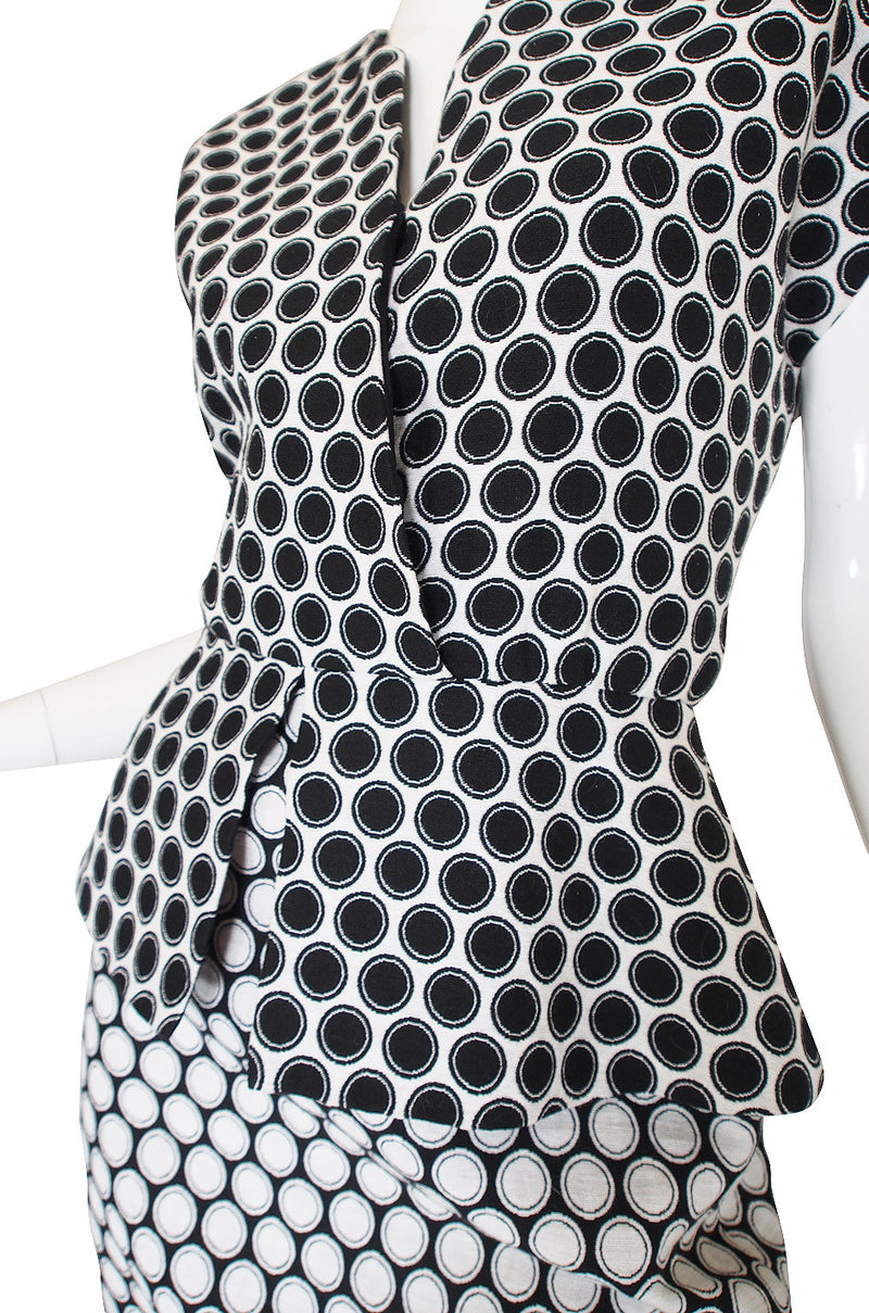 1980s Christian Dior Fitted Dot Dress
