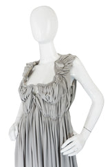 S/S 2008 Bottega Veneta Runway Light Grey Silk Cut Out Dress