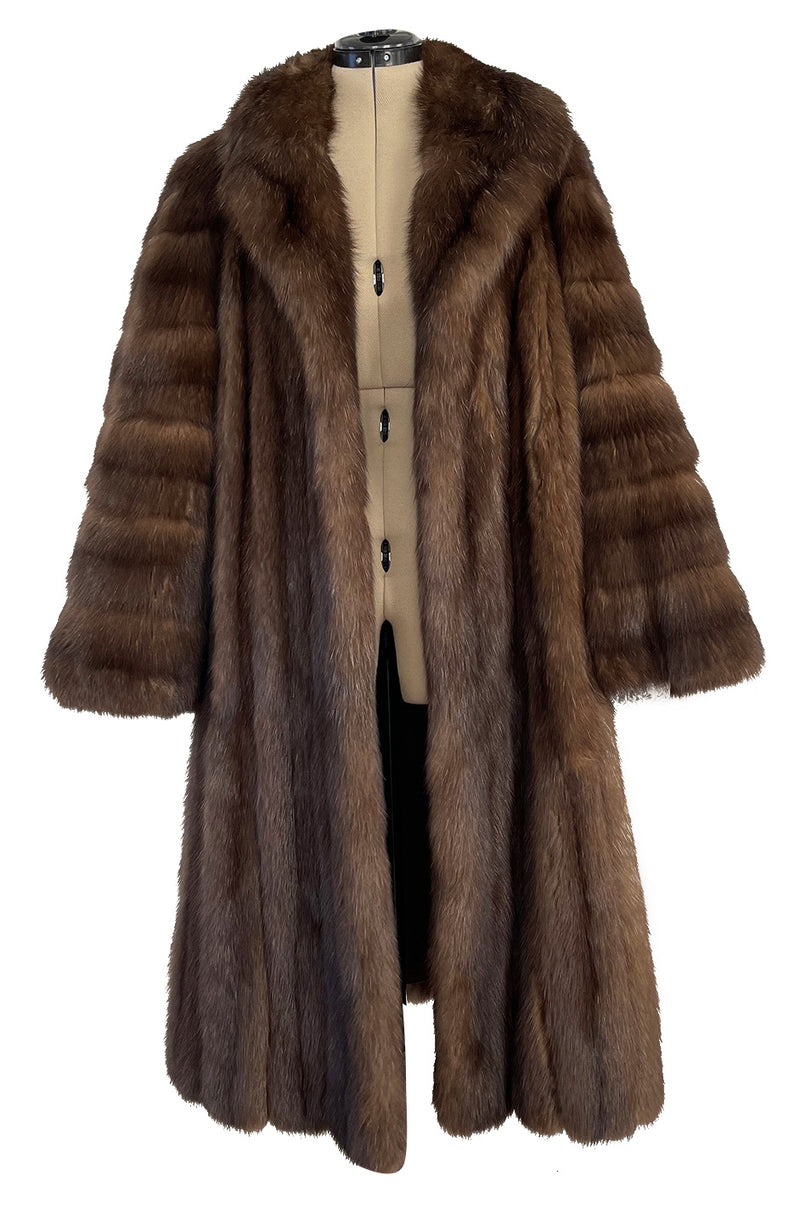 Rare 1984 Christian Dior Haute Couture by Canton Furs Model #3007 ‘Dynastie' Russian Sable Coat