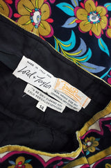 1960s Multi Color Emilio Pucci Velvet Skirt