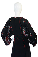1970-74 Janice Wainwright Extensively Embroidered Caftan Dress