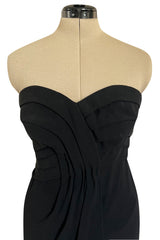 Spring 1998 Valentino Haute Couture Strapless Dress w Elaborately Beaded & Sequin Skirt