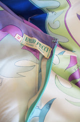 1960s Pretty Pastel Scarf Weight Pucci Shift Dress