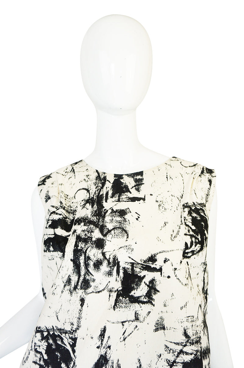 Recent Marni Graphic Abstract Print Cotton Sack Dress