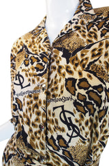 1980s Yves Saint Laurent Leopard Skirt & Top