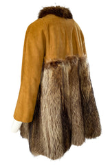 Rare 1968 Bonnie Cashin Museum Held Fox Fur & Suede Coat