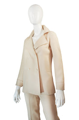 1970s Chic Cream Courreges Pant & Jacket Suit