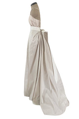 2012 Alber Elbaz for Lanvin Nude Blush Silk Collection Blanche Wedding Gown