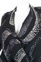 1960s George Halley Attributed Glitter Wrap Dress