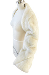 Fall 2004 Valentino Runway Documented Ivory Cream Mink Fur Shrug