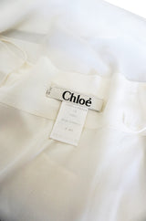 Early 2000s Phoebe Philo for Chloe Cream Silk Camisole Top