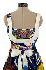Look 45 Spring 2008 Christian Lacroix Silk Organza Dress w Crystal Detailing & Exuberant Print