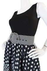 c.1965 Rudi Gernreich Dot Maxi Dress with Belt