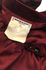 Fall 1982 Yves Saint Laurent Dramatic Sleeve Silk Taffeta & Velvet Jacket
