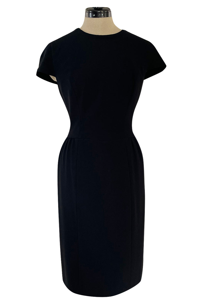Early 2000s Moschino Cheap & Chic Black Stretch Crepe Dress w Removabl Shrimpton Couture Early 2000s Moschino Cheap & Chic Black Stretch Crepe Dress w Removabl Shrimpton Couture