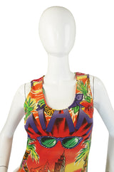 Rare 1990s Versace Couture Miami T Shirt Dress