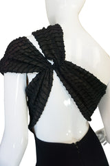 Important 1988-89 Azzedine Alaia Black One Shoulder Dress