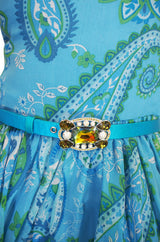 Cruise 2008 Galliano for Christian Dior Blue Silk Dress