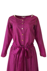 c.1976 Yves Saint Laurent Hand Painted Russian Top & Skirt Set