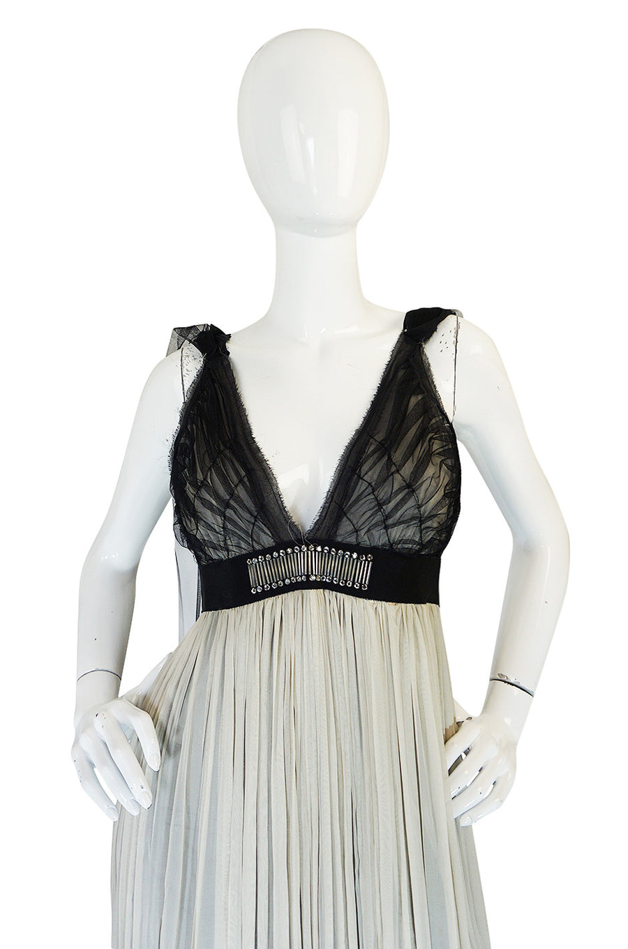 ワンピース A FERRETTI SS25 Chiffon dress (A04670114 0280) Organic chiffon dress with pleats and ruffles | Alberta Ferretti