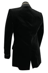 Unbelievable Vintage Turnbull & Asser Men's Black Velvet Smoking Jacket w Braided Silk Cord
