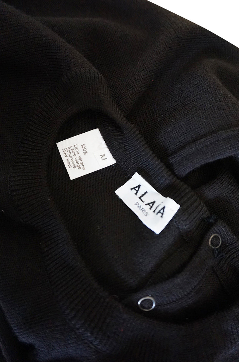 Rare 1980s Chocolate Azzedine Alaia Knit Sweater