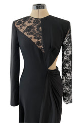 Resort 2019 Givenchy by Clare Waight Keller Black Lace Dress w Side Cut Outs
