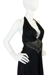 Museum Held 1971 John Kloss Beaded "Black Swan" Dress