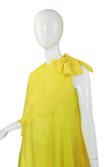 1980s Yellow Silk Pant and Flowing Tunic Set